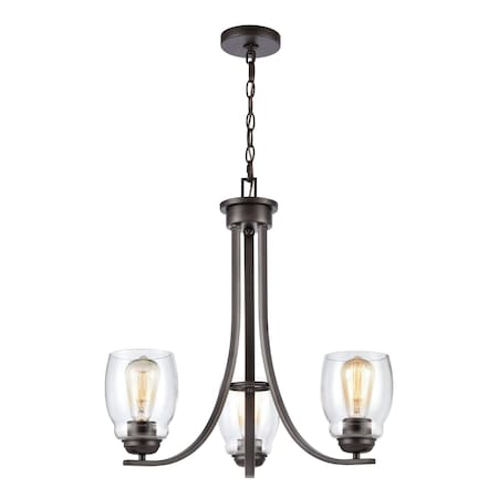 Calistoga 23'' Wide 3-Light Chandelier, Oil Rubbed Bronze